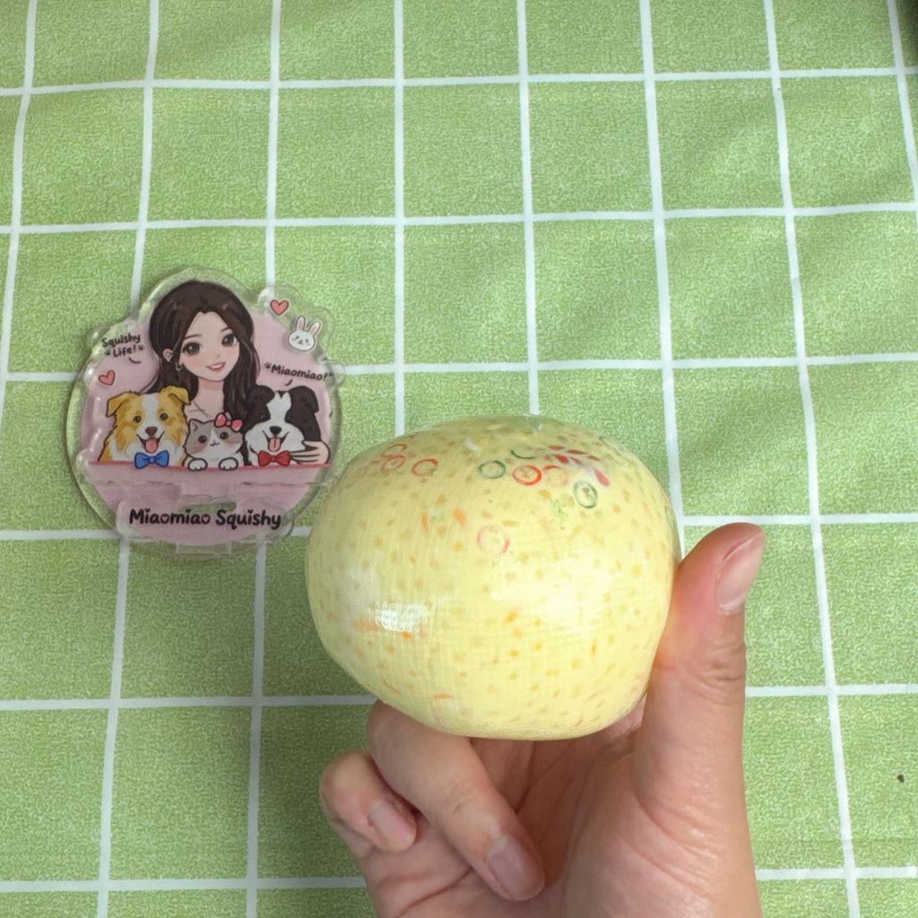 Butter Baked Risotto Silent Squishy Ball 🧀🍚 - By Miaomiao Squishy