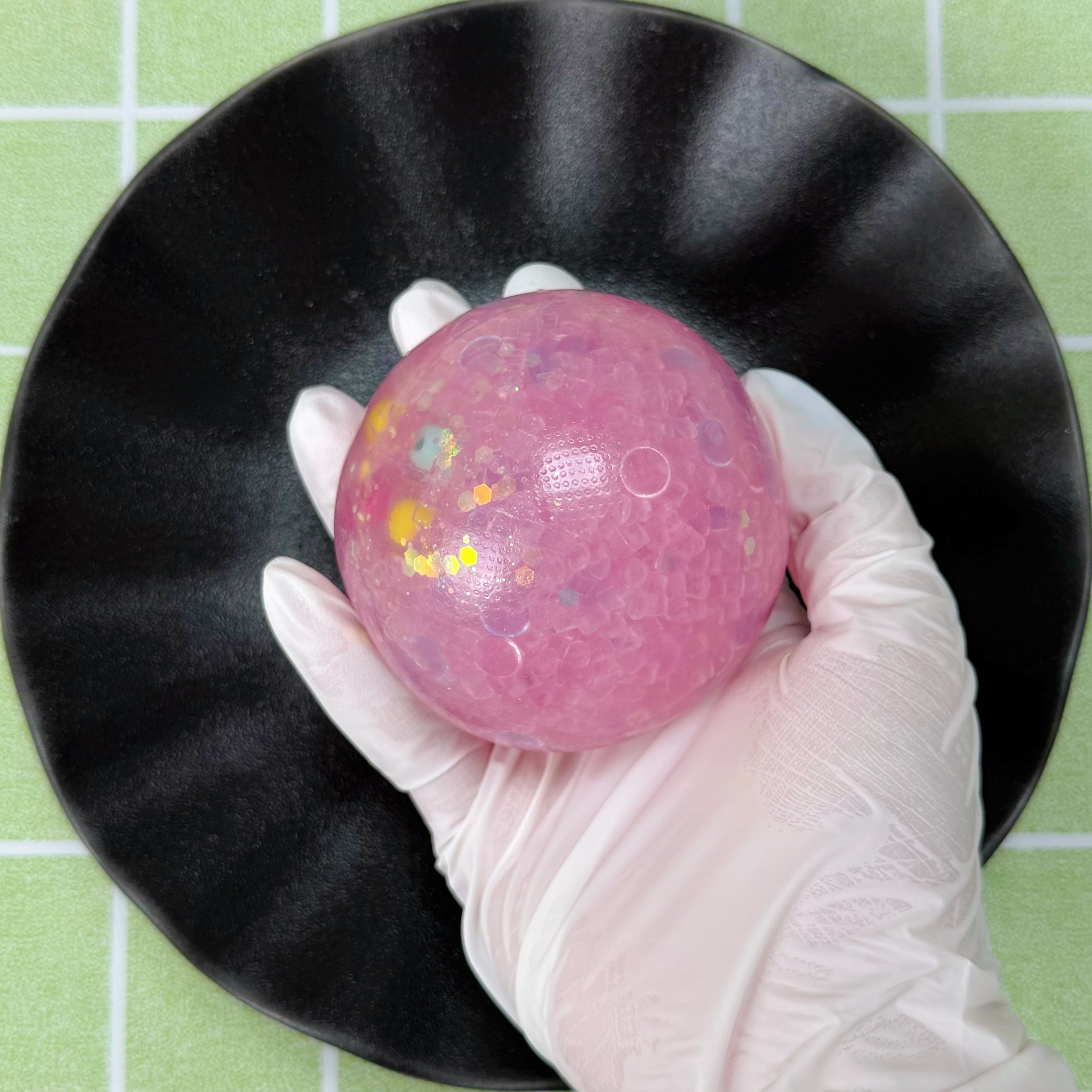 Confetti Candy Rice-Bead Squishy Ball 🍬✨ - By Miaomiao Squishy