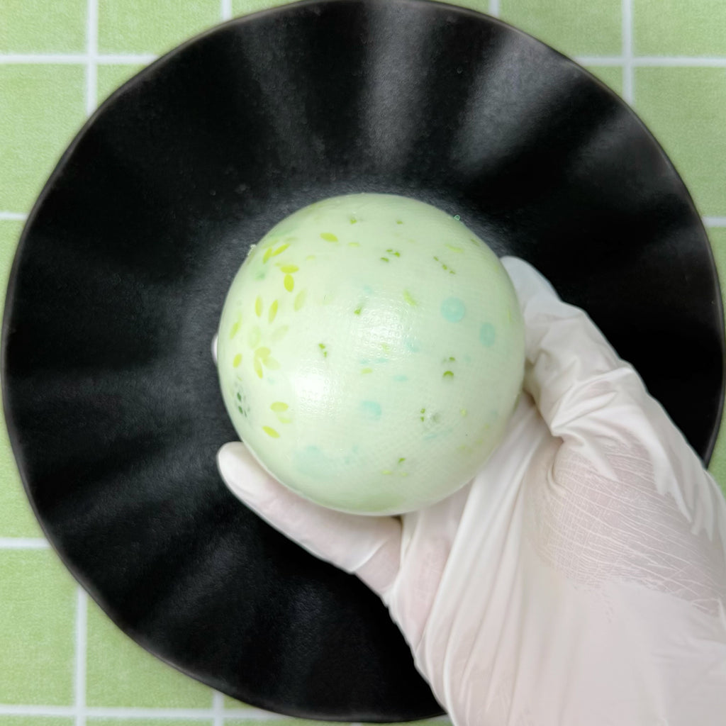 Green Grape Panna Cotta Squishy Ball - By Miaomiao Squishy