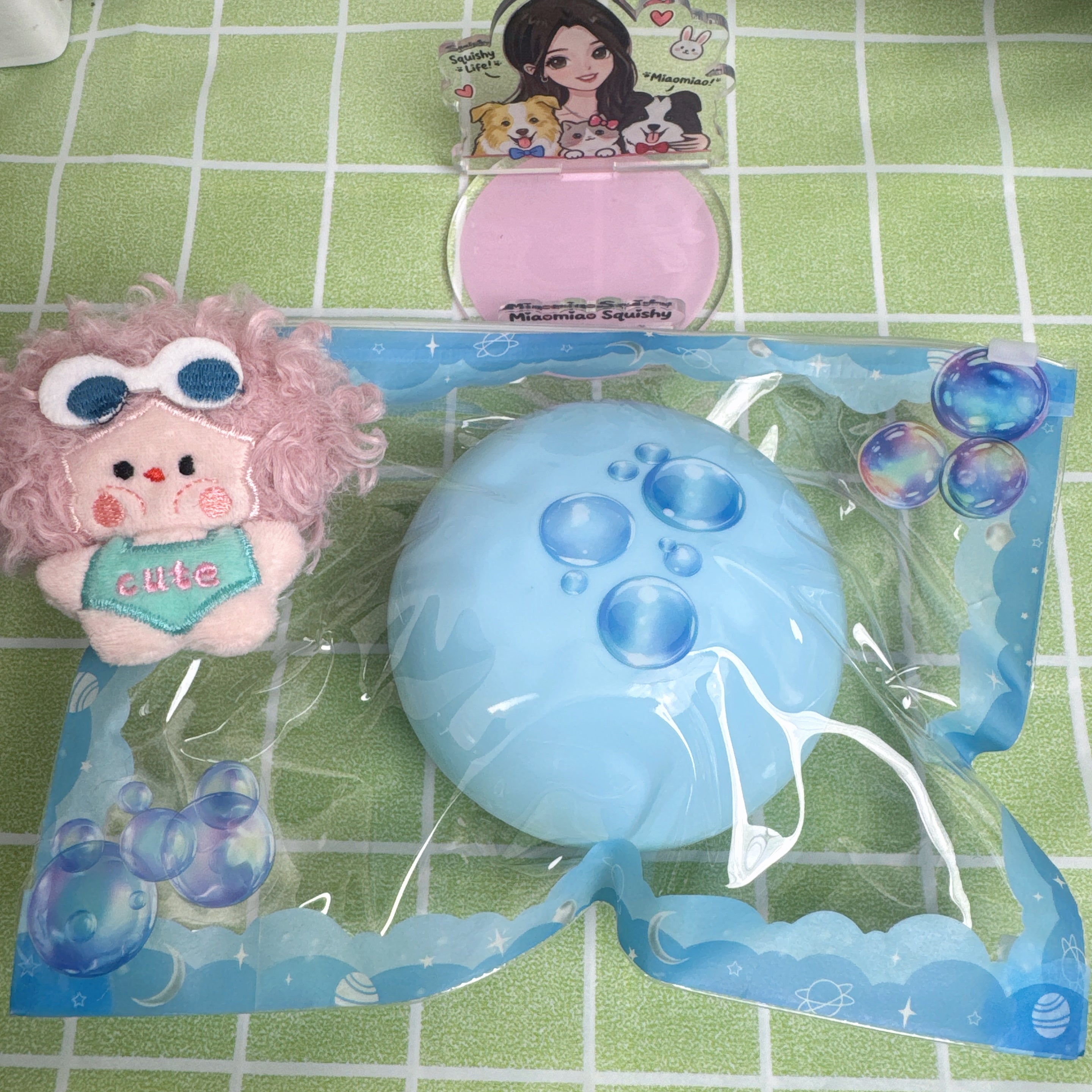 Super Extra Cloud Dough Squishy Ball Blue - By Miaomiao Squishy