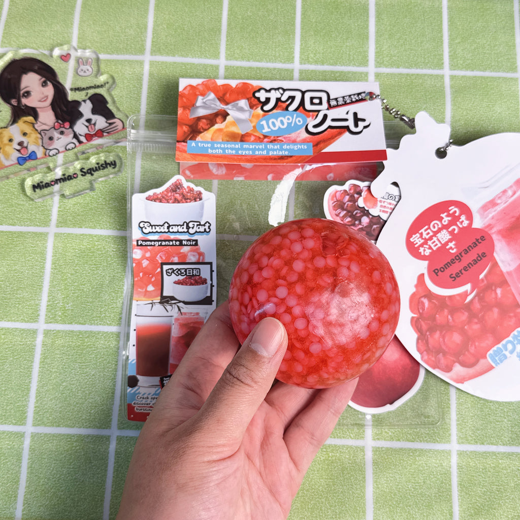 Ruby Pomegranate Slushy Squishy Ball 💎🔴 - By Miaomiao Squishy