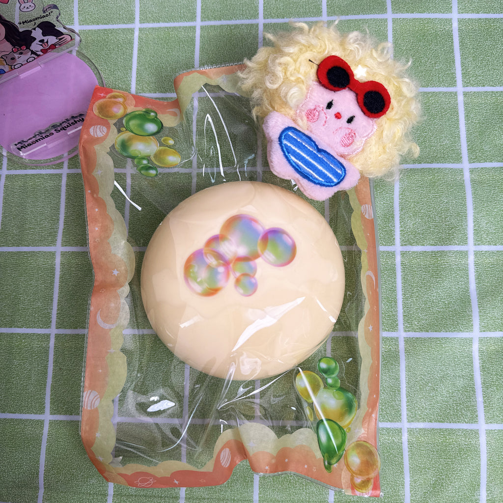 Super Extra Cloud Dough Squishy Ball Yellow - By Miaomiao Squishy