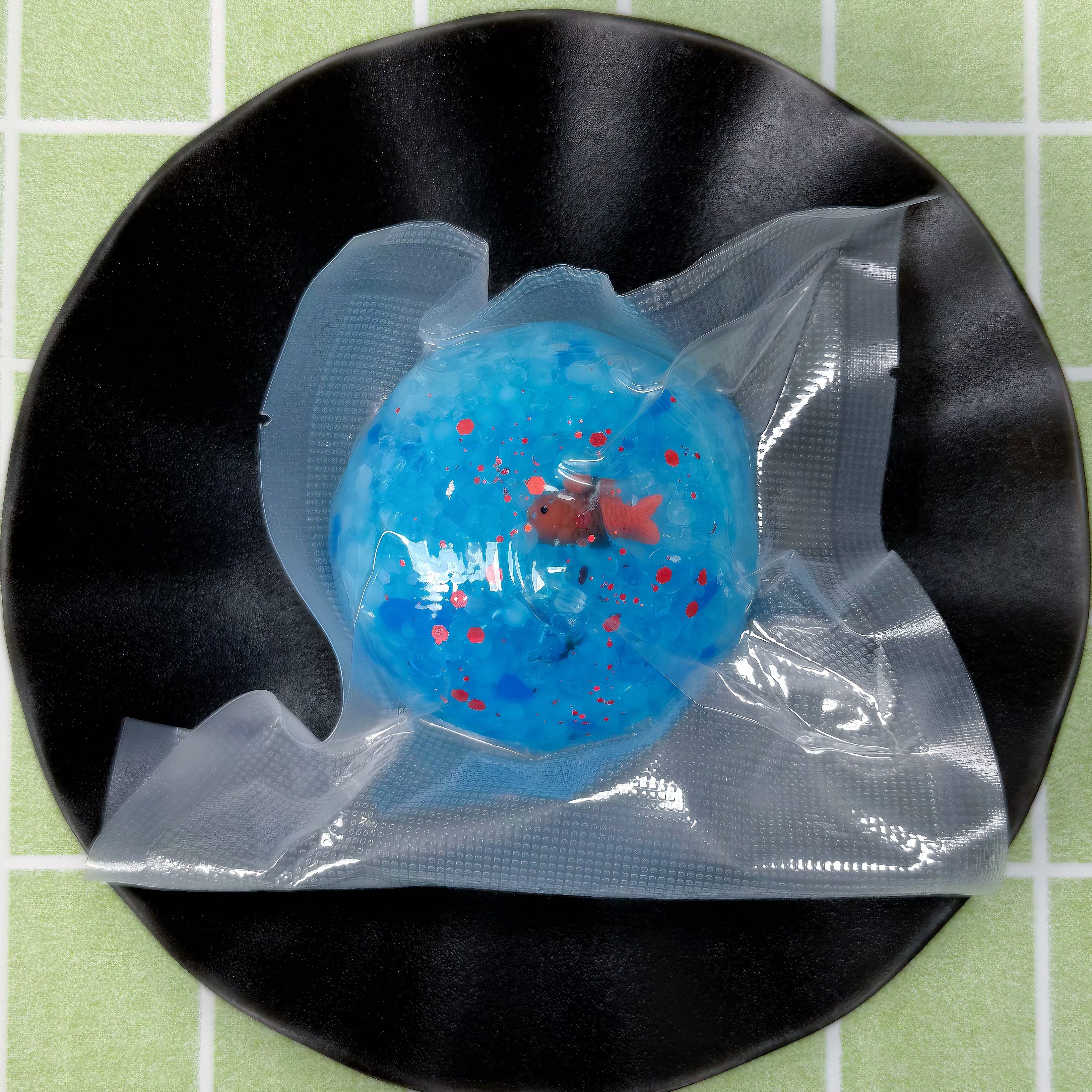Deep Ocean Goldfish Jelly Squishy Ball 🐠🌊 - By Miaomiao Squishy