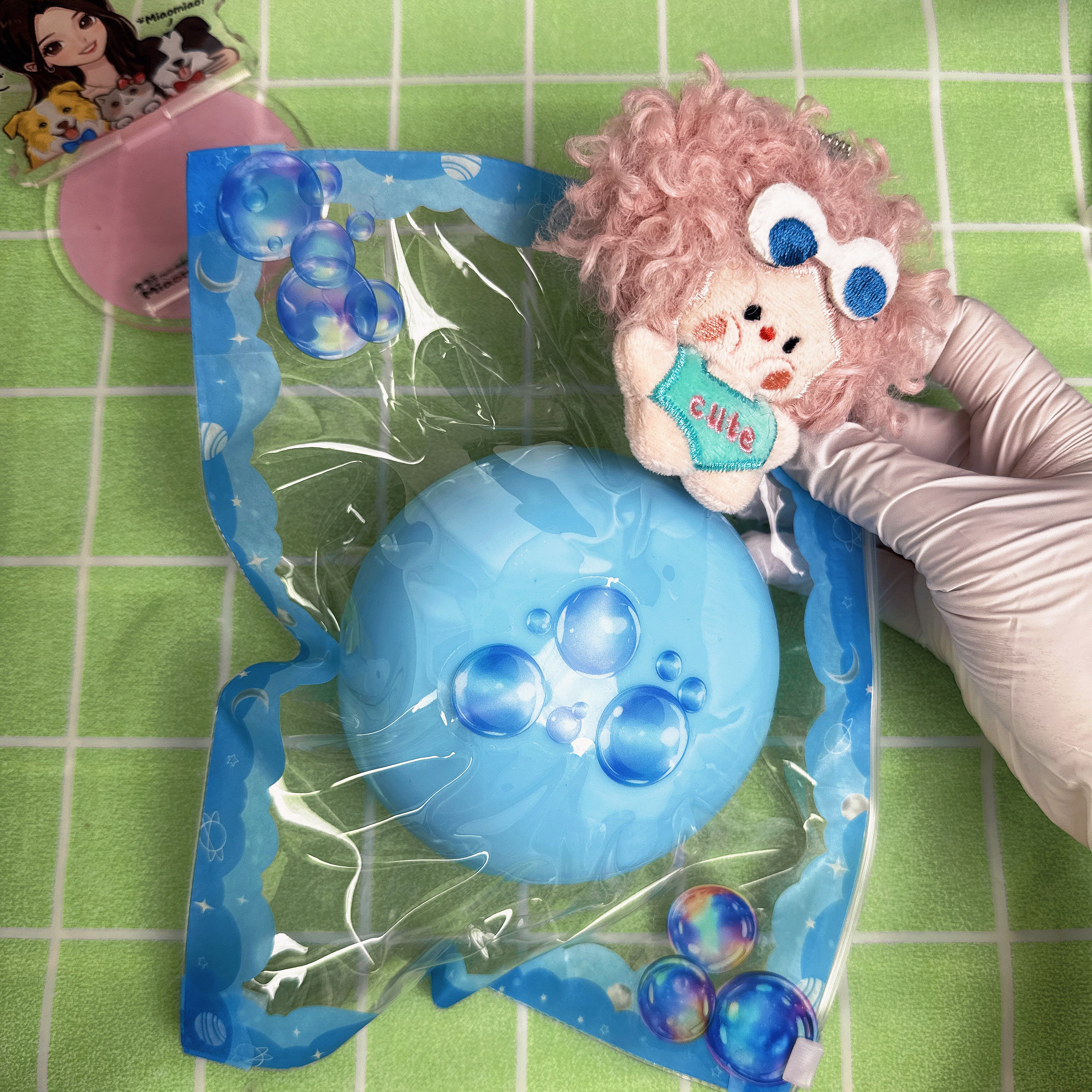 Super Extra Cloud Dough Squishy Ball Blue - By Miaomiao Squishy