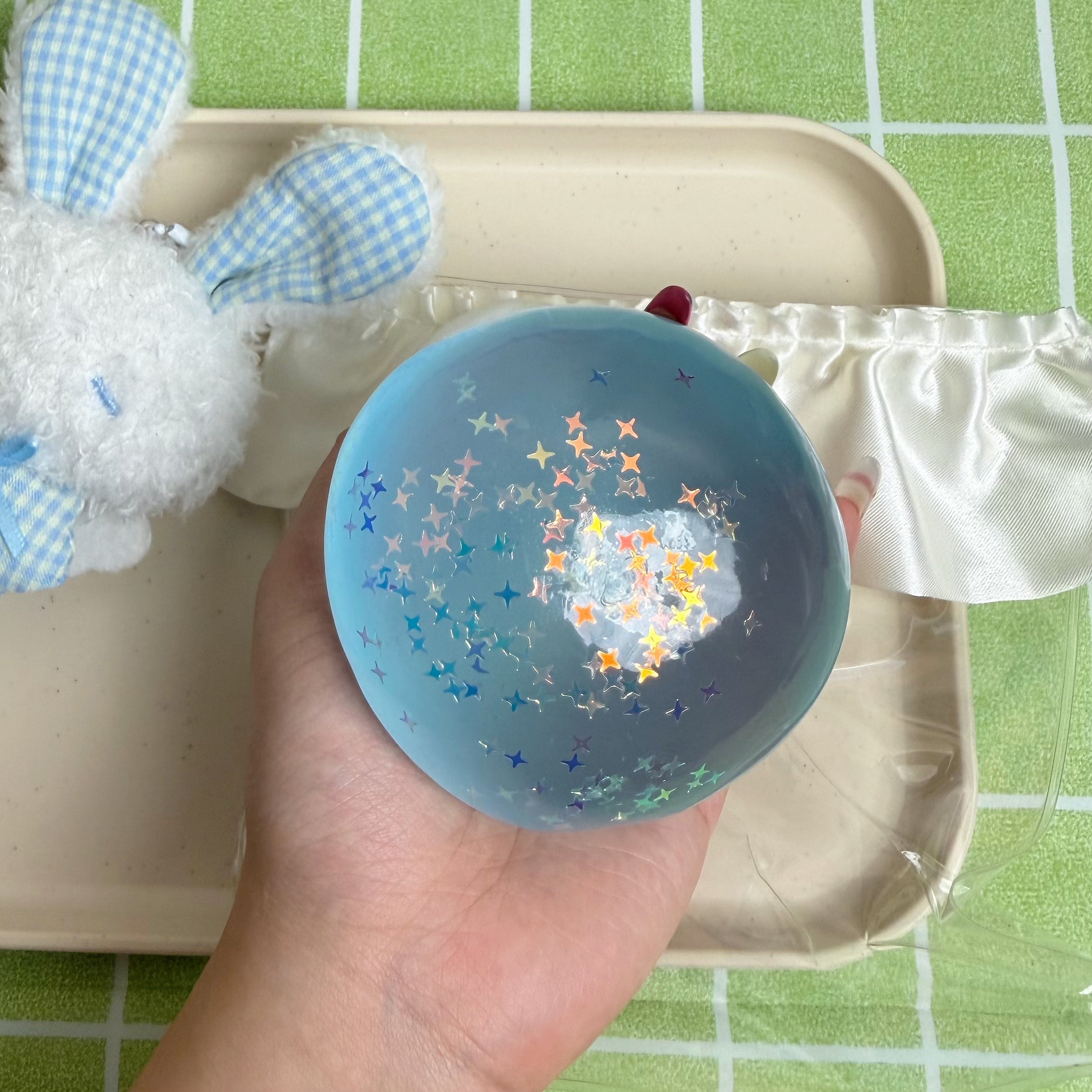 Cute Coconut Oil Ball Blue-by Miaomiao Squishy