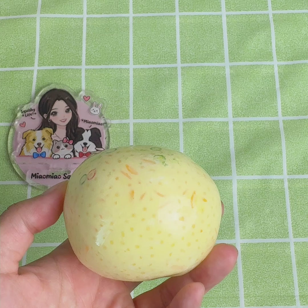 Butter Baked Risotto Silent Squishy Ball 🧀🍚 - By Miaomiao Squishy